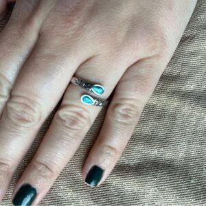 Elegant Silver and Blue Ring